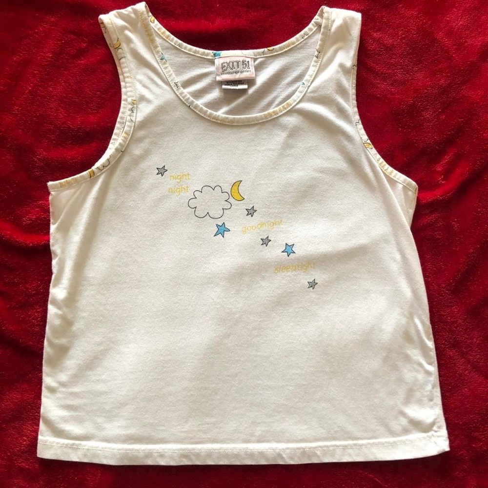 vintage  Sleeveless pajamas Top